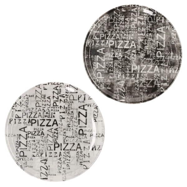 Null 2er Set Pizzateller Napoli Black & White 31cm – 04019#Z70 + 04019#Z69 1