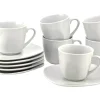 Null 6er Set Kaffeetasse 18cl Mit Kaffeeuntertasse 14,5cm Atrium 25