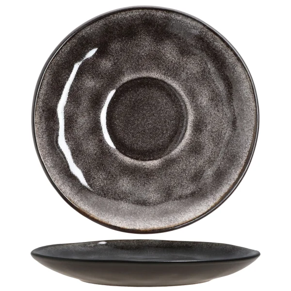 Null 18tlg. Kaffeeservice Zakynthos Reactive Glaze Grey Black – 24328312 8