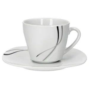 Null 2tlg. Set Espressotasse Mit Untertasse Silver Night 13