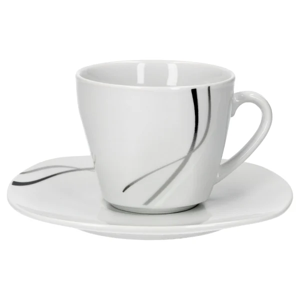 Null 2tlg. Set Espressotasse Mit Untertasse Silver Night 4