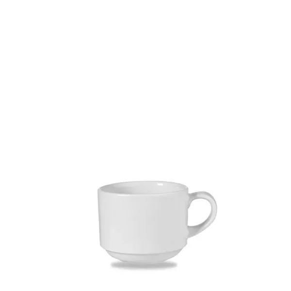 Churchill Profile Line Stapelbare Kaffeetasse ø7cm 220ml Weiß, Ohne Untertasse (12 Stück) Von CHEFGASTRO 1