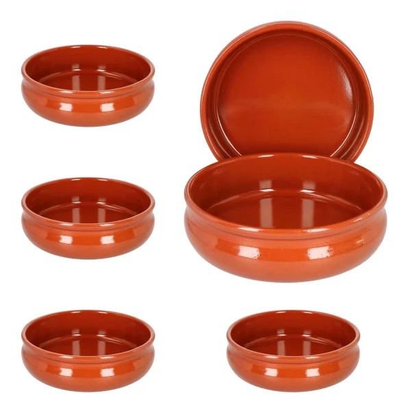 Null 6er Set Cazuela Tonschale Bauchig 24cm – 99513 1