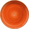 6x Frühstücksteller Geschirr Kleiner Teller Flach Rund 21cm Porzellan Orange Creme Bonna Aura Terracotta Gourmet Kantenschutz 23