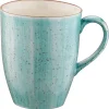 Bonna Premium Porcelain AAQMUG03KKN Aura Aqua Bockbecher, Kaffeebecher, Kaffeetasse, 8.2×11.4cm, 330ml, Porzellan, Türkis, 1 Stück 23