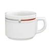 Esmeyer 6 X Seltmann Obertasse 1 0,18 L, Form: Vitalis, Dekor: 34440 Rot-grau 25