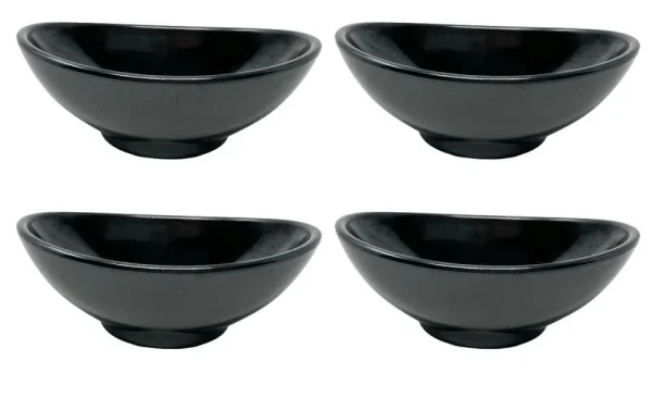 Null 4x Dipschalen Melamin Set Weiß 754 Snackschale Servierschale Klein Mini Saucenschälchen Soja 5