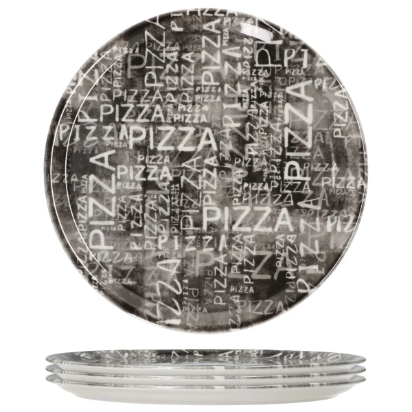 Null 4er Set Pizzateller Napoli Black 33cm – 04018#Z70 1