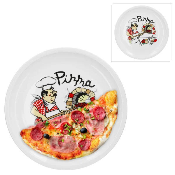 Null 6er Set Van Well Pizzateller Mit Küchenchef Dekor 4