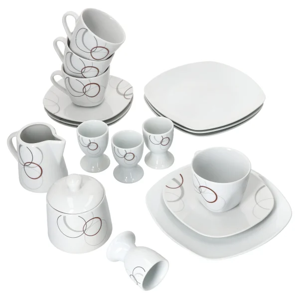 Null 18tlg. Kaffee Set Lilli Look Für 4 Personen 3