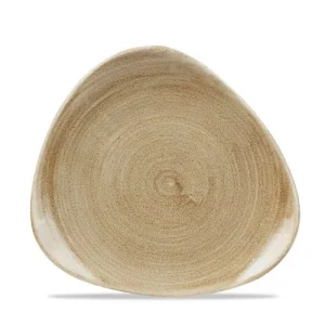 Churchill 12 X Teller Flach Dreieckig 19cm STONECAST Nutmeg Cream 19