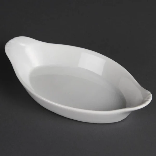 Olympia Whiteware Runde Gratinschalen Weiß 22 X 17,7cm, Packungsinhalt: 6 Stück 6