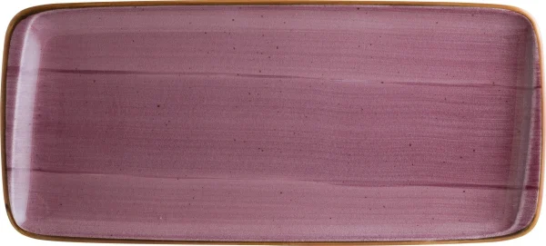 6x Servierplatten Speiseteller Porzellan Geschirr Rechteckig Lila Creme Beerenton Bonna Aura Blackberry Moove 27x25cm Kantenschutz 4