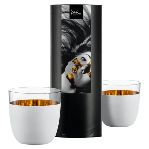 Null 2er Set Becher Diamantporzellan Modern Gänseblümchen-Dekor – 4752 17