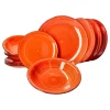 Null MamboCat Uni Orange 12-tlg. Teller Set Geschirr Steingut 23