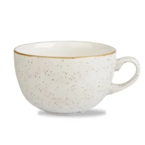 Churchill Stonecast Cappucino-Tasse Peppercorn Grey ø9,5cm 227ml Grau, Ohne Untertasse (12 Stück) Von CHEFGASTRO 13