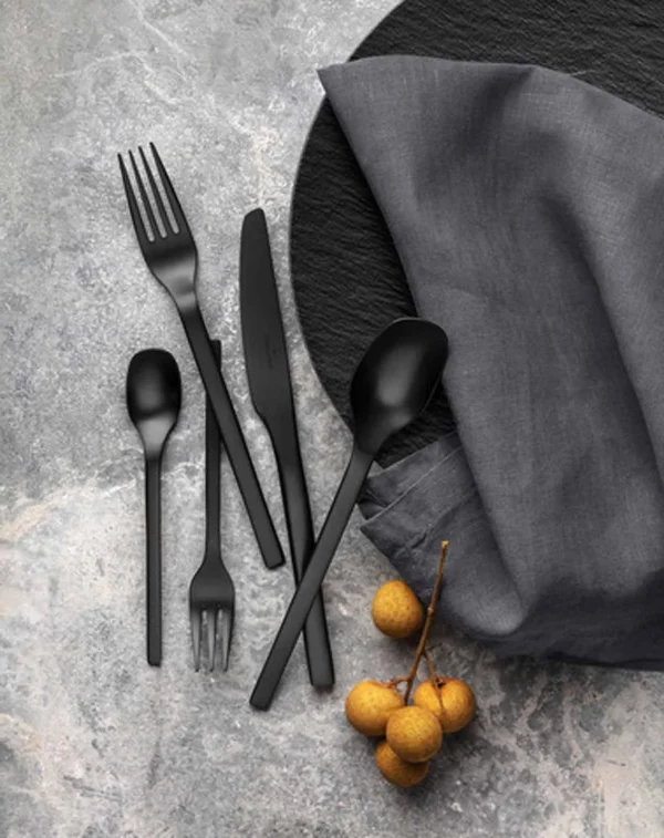 Villeroy & Boch Manufacture Rock Tafelservice Mit Besteck 24-teilig Schwarz 8