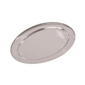 Null Galerie-Tablett Oval 26,0 X 19,0cm, H 4,5cm Versilbert 21