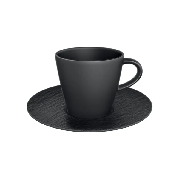 Villeroy & Boch Manufacture Rock Espressotasse Mit Untertasse Schwarz 4