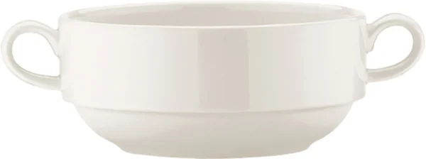 Bonna Premium Porcelain BNC12KKS Cream Suppentasse, Suppenschüssel, Schüssel, 11.7×16.4cm, 350ml, Porzellan, Creme-weiß, 1 Stück 3