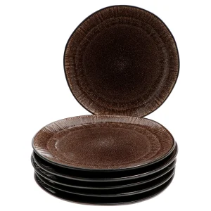 Null 6er Set Dessert- Kuchenteller Zakynthos Reactive Glaze Schwarz – 24327312 13