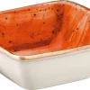 6x Dipschalen Snackteller Schälchen Orange Creme Geschirr Porzellan Quadratisch Bonna Aura Terracotta Moove 8×8,5cm , 9cl 25