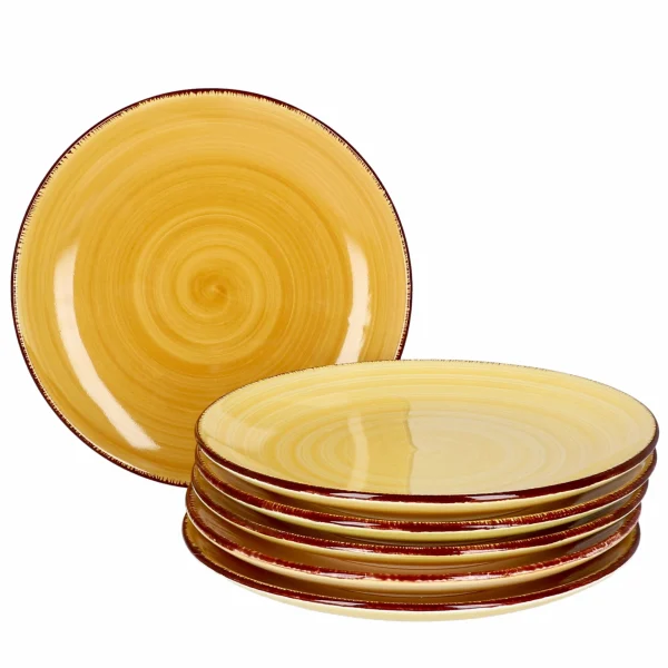 Null 6er Set Dessert- Kuchenteller Yellow Baita 1