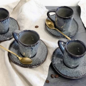 Leonardo MATERA Espresso Set Anthrazit 8-teilig 21