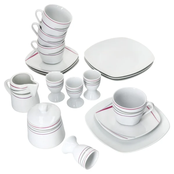 Null 18tlg. Kaffee Set Lilli Look Für 4 Personen 5