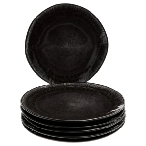 Null 6er Set Dessert- Kuchenteller Zakynthos Reactive Glaze Schwarz – 24327312 11