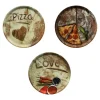 Null 3er Set Pizzateller 31cm Flour 1x Olive + 1x Salami + 1x Lieblingspizza 23