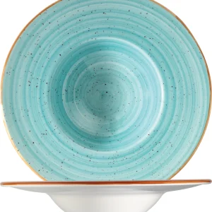 Bonna Premium Porcelain ADKBNC28CK Aura Dusk Plate Teller Tief, Supenteller, 28cm, 400ml, Porzellan, Blau, 1 Stück 13