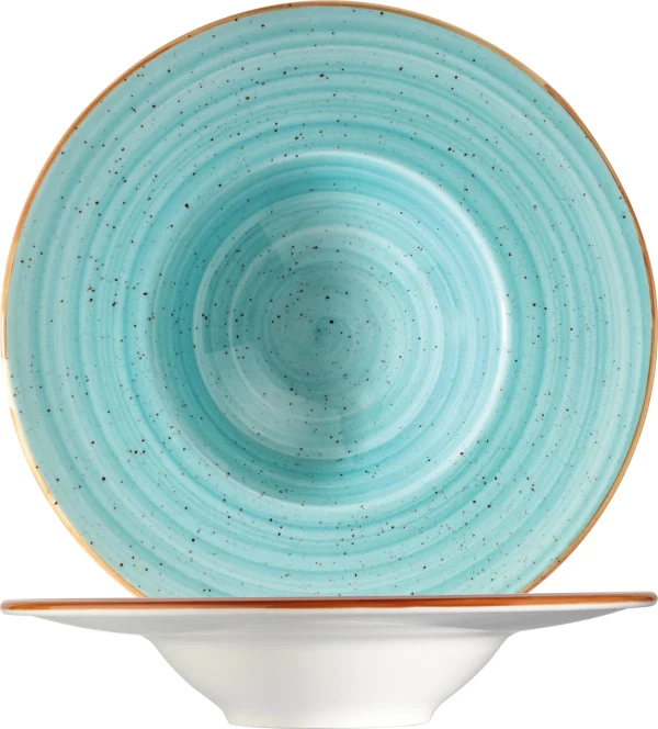 Bonna Premium Porcelain ADKBNC28CK Aura Dusk Plate Teller Tief, Supenteller, 28cm, 400ml, Porzellan, Blau, 1 Stück 4