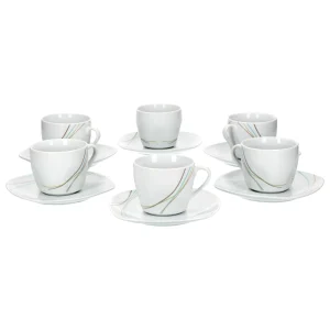 Null 6er Set Kaffeetasse 18cl Mit Kaffeeuntertasse 14,5cm Atrium 17