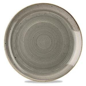 Churchill Stonecast Runder Teller Peppercorn Grey ø21,7cm Grau (12 Stück) Von CHEFGASTRO 13