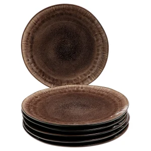 Null 6er Set Speiseteller Zakynthos Reactive Glaze Schwarz – 24327312 13