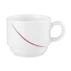 Esmeyer 6 X Seltmann Obere Zur Milchkaffeetasse, Form: Laguna, Dekor: 34622 Bordeaux Flanken 23