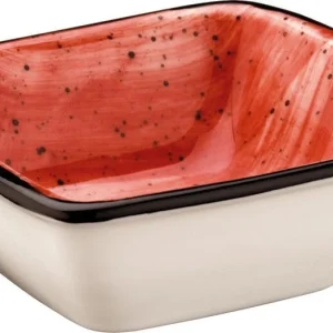 6x Dipschalen Snackteller Schälchen Orange Creme Geschirr Porzellan Quadratisch Bonna Aura Terracotta Moove 8×8,5cm , 9cl 15