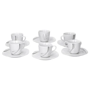 Null 2tlg. Set Espressotasse Mit Untertasse Silver Night 11