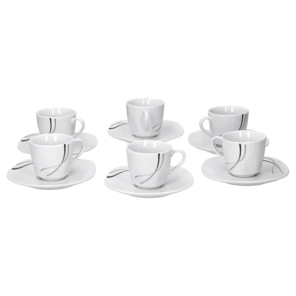 Null 2tlg. Set Espressotasse Mit Untertasse Silver Night 3