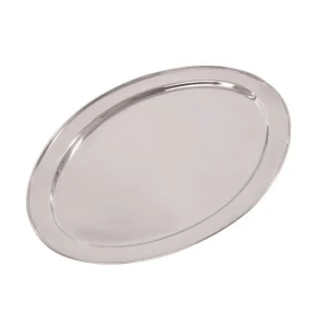 Null Galerie-Tablett Oval 26,0 X 19,0cm, H 4,5cm Versilbert 19