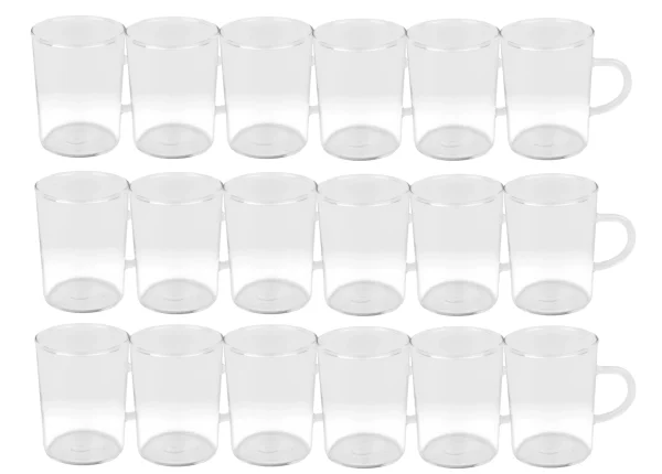 Null 24er Set Teeglas Ceylon 220ml – Klassische Teetasse Aus Hitzebeständigem Glas Mit Henkel 3