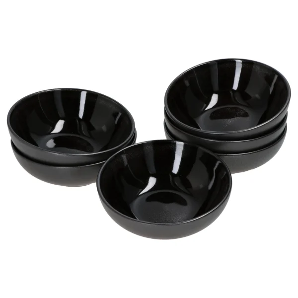 Null 6er Set Pudding-Schale Reactive Glaze Grey Black 6cm – 24321862 4