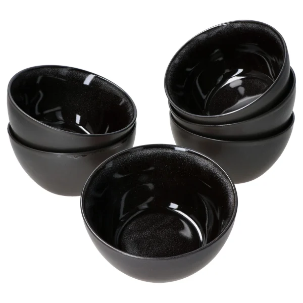 Null 6er Set Pudding-Schale Reactive Glaze Grey Black 6cm – 24321862 3