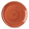 Churchill 6 X Teller Flach Coup 32cm STONECAST Spiced Orange 23