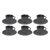 Villeroy & Boch Manufacture Rock Kaffee Set Schwarz 12-teilig 25